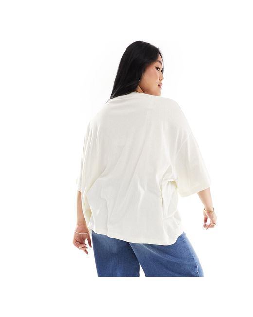ASOS White Asos design curve – strukturiertes boyfriend-t-shirt