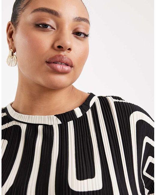 ONLY Black Plisse Top Co-Ord