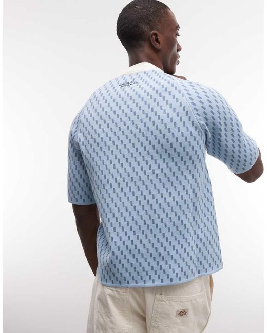 Prohibited Blue Sunday Ride Zip Up Knitted Jersey for men