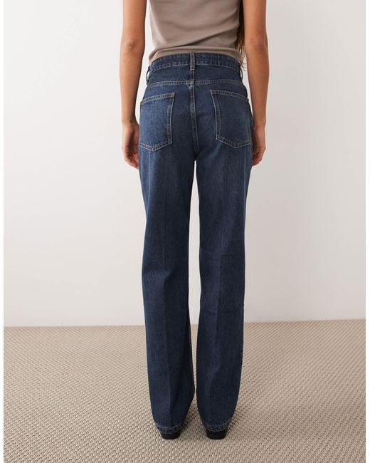 Mango Blue Slim Straight Jeans