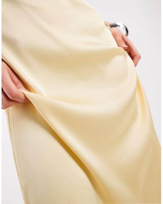 ONLY White Satin Maxi Dress