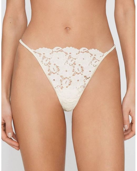 Tezenis Natural Ivory Bloom Tanga Panel G-String