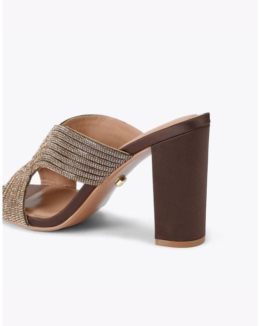 Carvela Kurt Geiger Brown Paparazzi Block Heeled Sandals