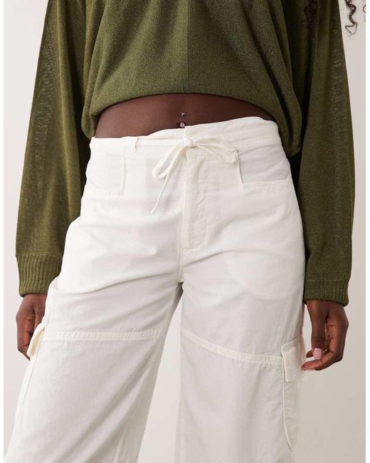 Miss Selfridge Natural Cargo Capris
