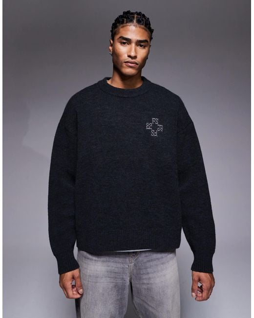 Faded Store – strickpullover in Blue für Herren