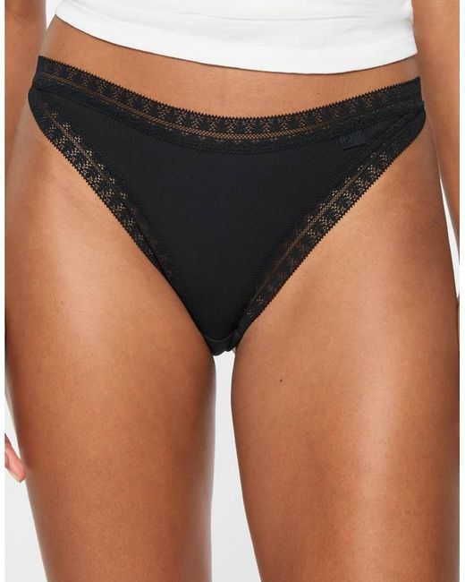 KBX Black 3 Pack Cotton Thong