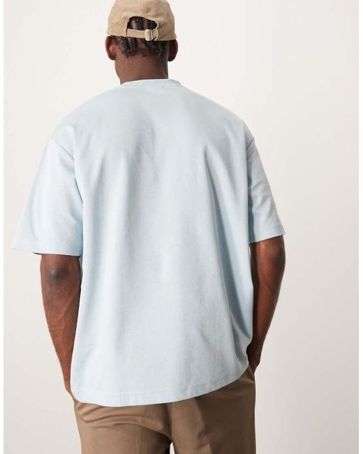 SELECTED White Oversized Heavy Weight T-shirt for men