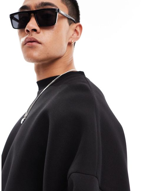ASOS Black Extreme Oversized Sweatshirt for men