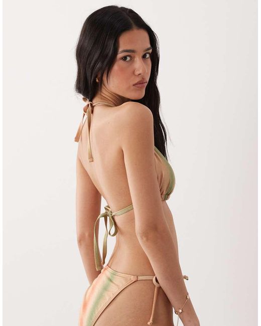 New Look Brown Ombre Padded Bikini Top