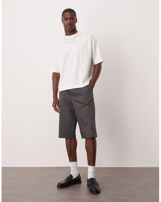 ASOS Natural Longline Wide Leg Short for men