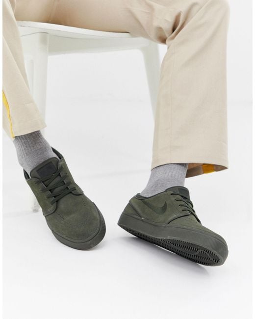 Nike Zoom Stefan Janoski Sneakers in Green for Men | Lyst