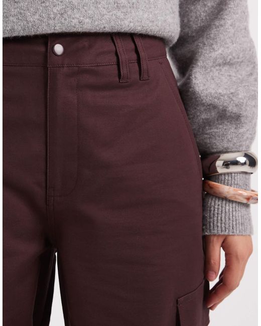 ASOS Red Balloon Pants With Utility Pocket Details