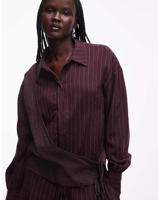 ASOS Red Wrap Shirt