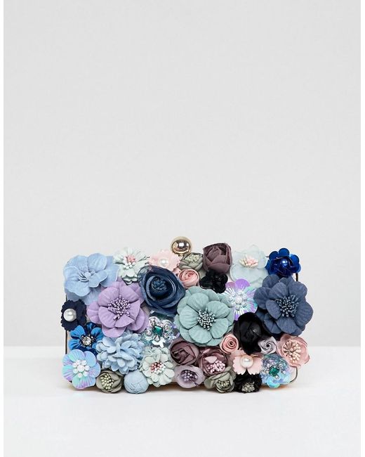 Chi Chi London 3d Floral Embellished Clutch Bag | Lyst Australia
