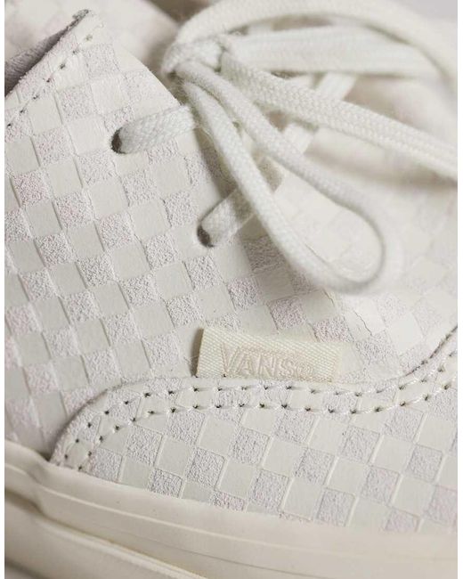 Vans White Authentic Small Checkerboard Sneakers