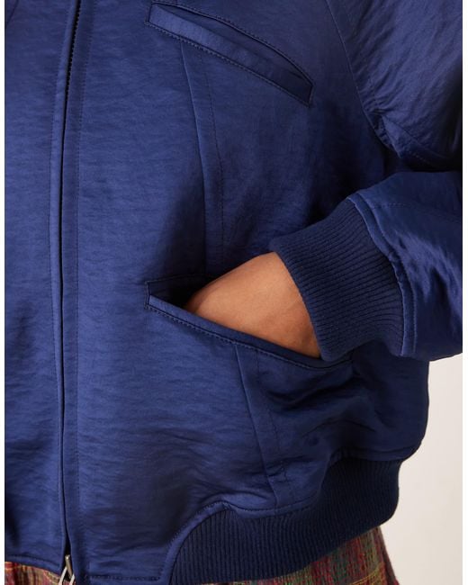 Free People Blue – ellie – bomberjacke aus satin