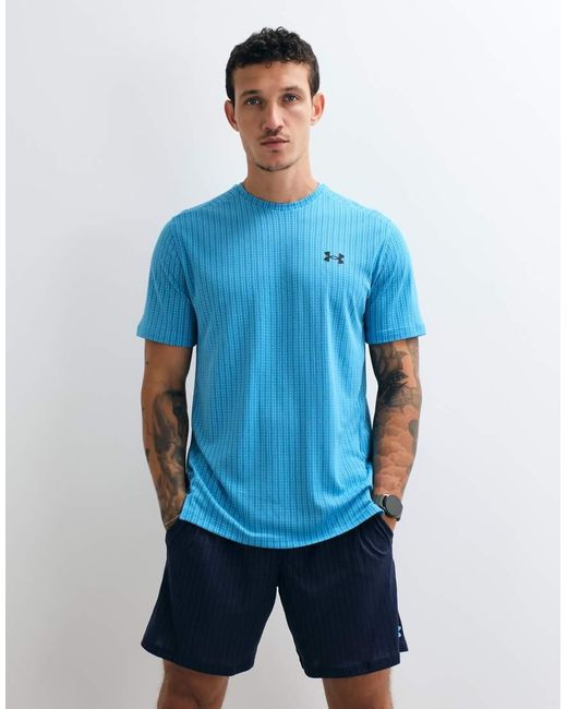 Under Armour Blue Tech Vent Jacquard T-shirt for men