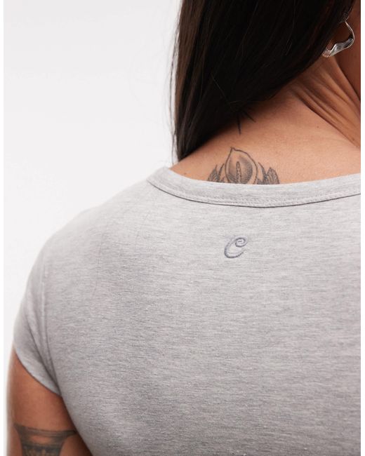 Collusion White Wrap-front Fitted Top
