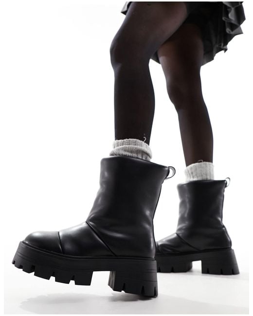 ASOS Black Appollo Padded Snow Boots