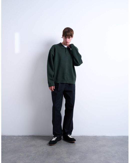 Topman – eleganter strickpullover in Green für Herren