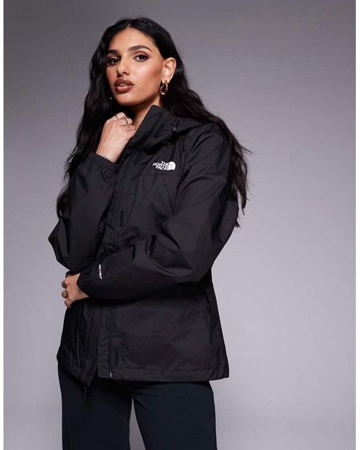 The North Face Blue Antora Waterproof Logo Jacket At