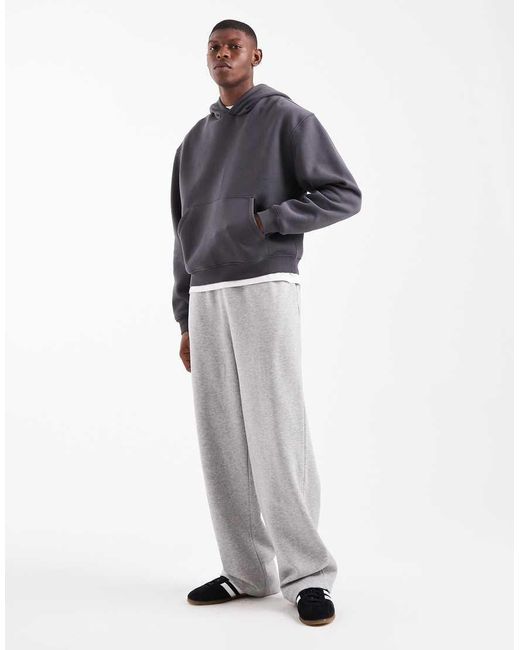 Joggers Gris Jaspeado Básicos De Pernera Ancha De ASOS de hombre de color Blue