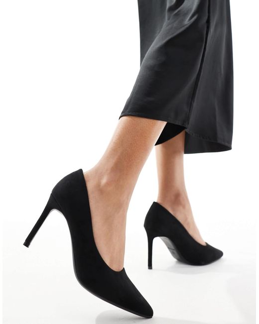 SEQWL Black Pointed Court Shoes With Stiletto Heel