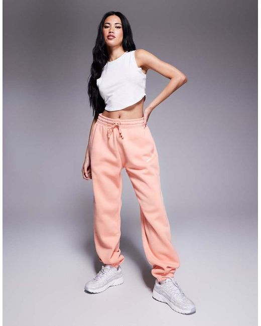 Nike Gray Phoenix Fleece High Waisted Oversized Cuffed Joggers