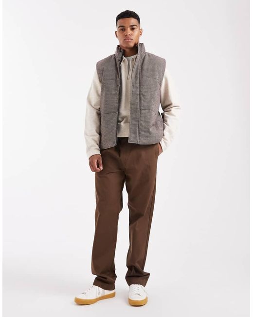ASOS Gray Puffer Gilet for men
