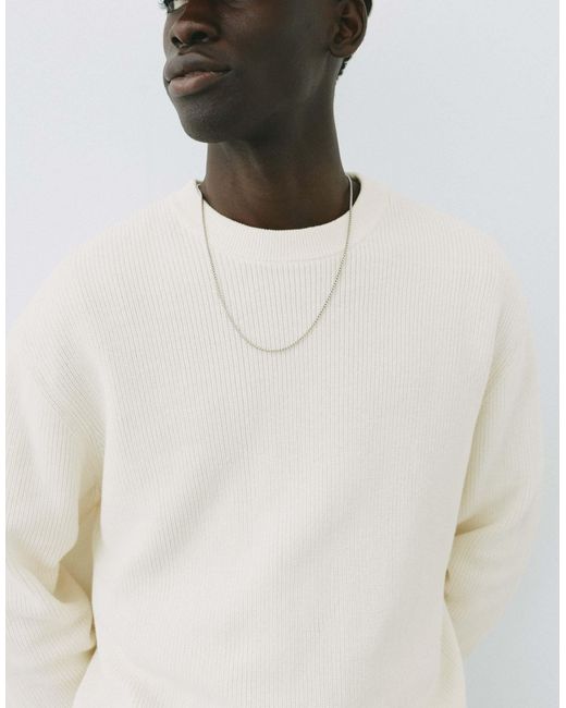 Pull&Bear Basic-pullover in White für Herren