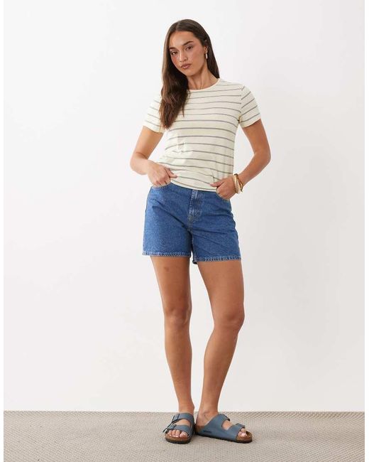 Mango Blue 100% Cotton T-Shirt