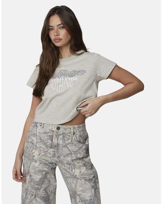 Good For Nothing Gray Graphic Baby Tee
