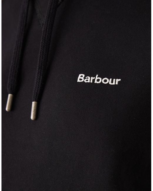 Barbour Black Marsden Oversized Hoodie