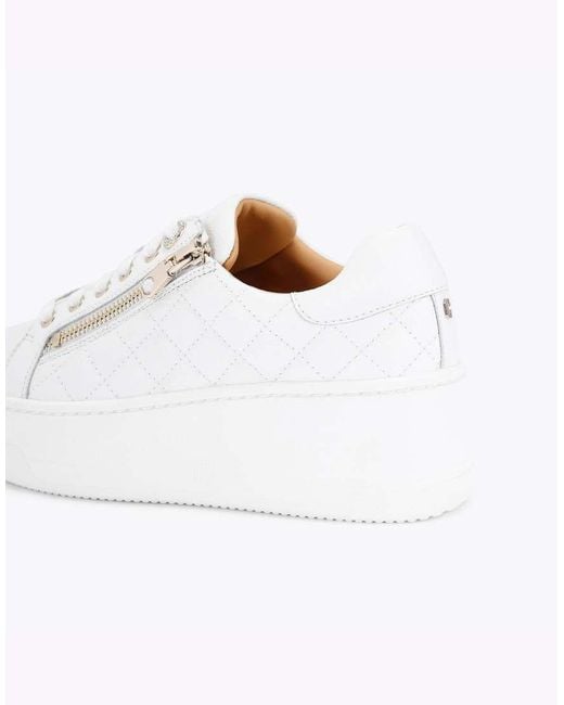 Carvela Kurt Geiger White Connected Zip Trainers