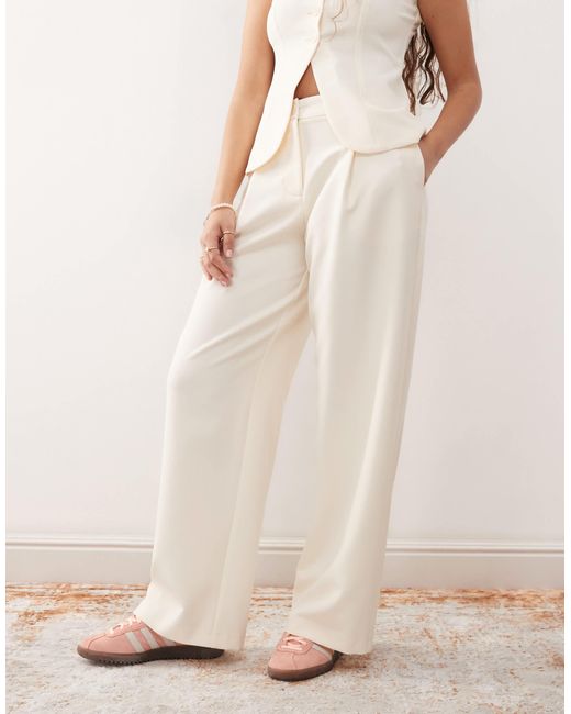 Miss Selfridge Natural Co-ord Tailored Wide Leg Trouser