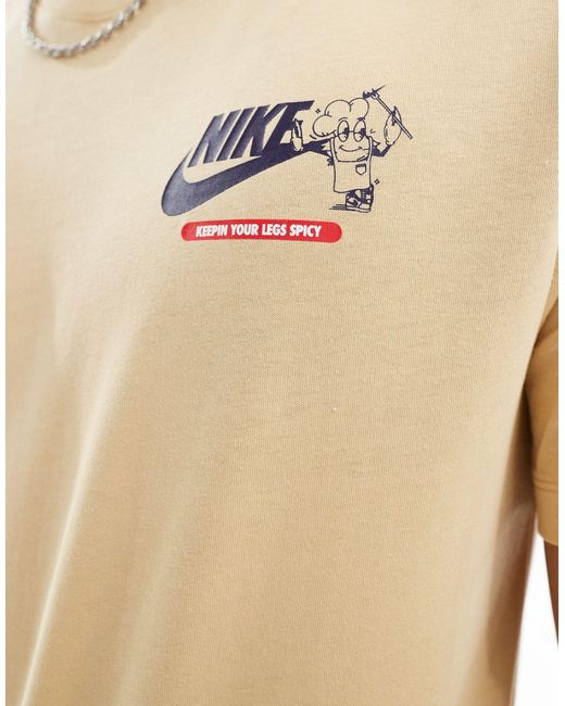 Camiseta tostada con estampado Nike de hombre de color Gray