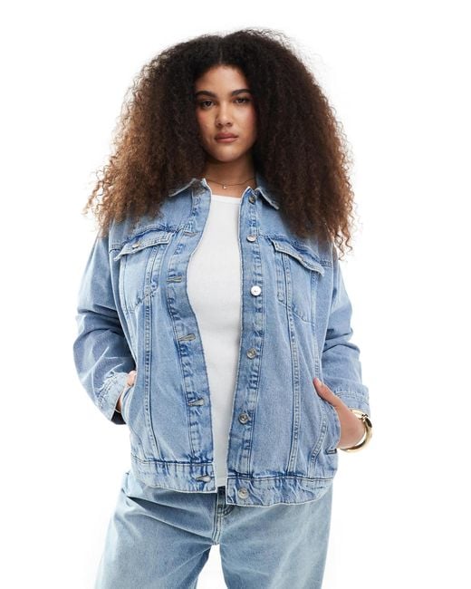 ONLY Blue – oversize-jeansjacke