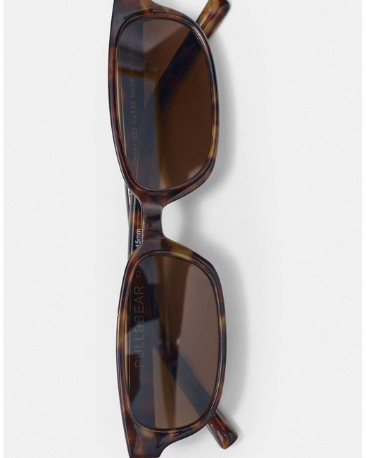 Pull&Bear Yellow Rechteckige sonnenbrille