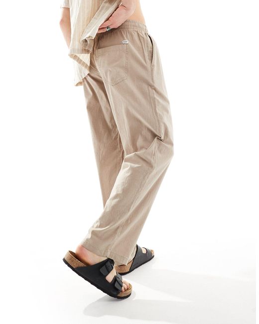Pantalones beis sueltos con cordón ajustable en la cintura Jack & Jones de hombre de color Natural