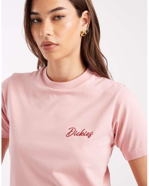 Dickies Pink North Madison Logo Baby Tee