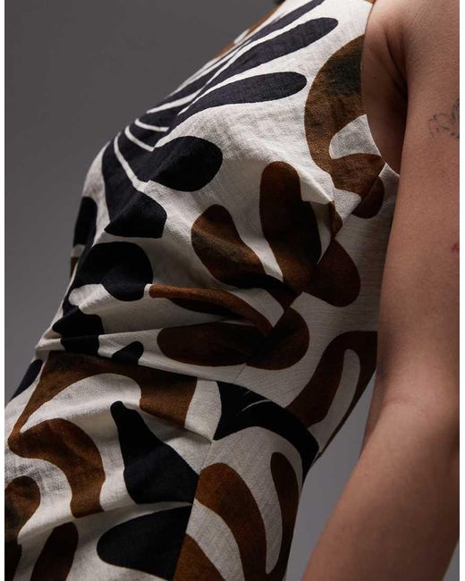 Mango Black One Shoulder Midaxi Dress