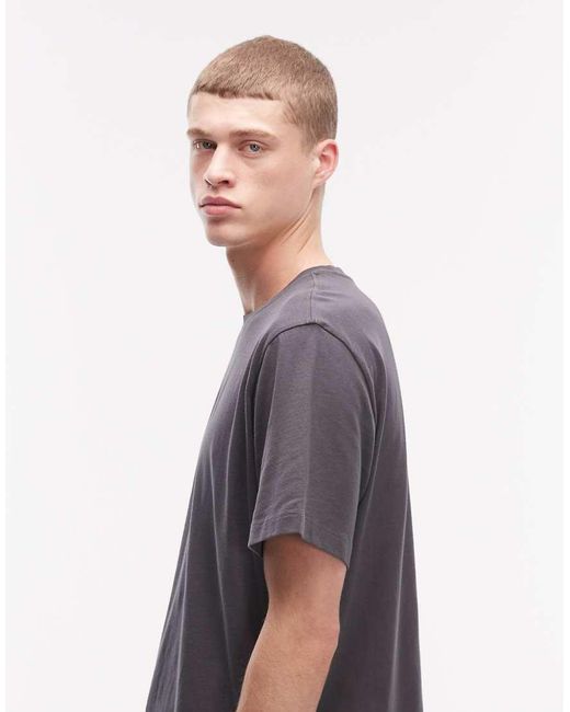 The North Face Gray Essential Central Logo T-shirt for men