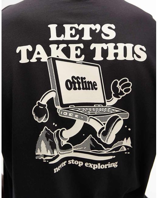 The North Face Black Explore Backprint T-Shirt for men