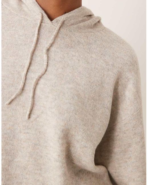 Jdy Natural Slouchy Knitted Hoodie Co-ord