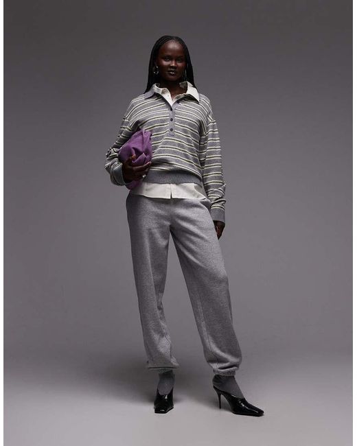 ARKET Gray Long Sleeve Polo