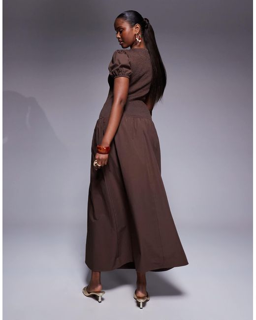 green emerald velvet dress Evergreen Velvet Short Sleeve Shirred Waist Tiered Maxi Dress Evergreen / S / 95%Polyester+5%Elastane main image 0