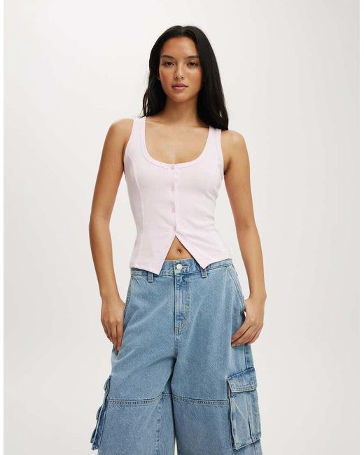 Cotton On Blue Button Through Tank