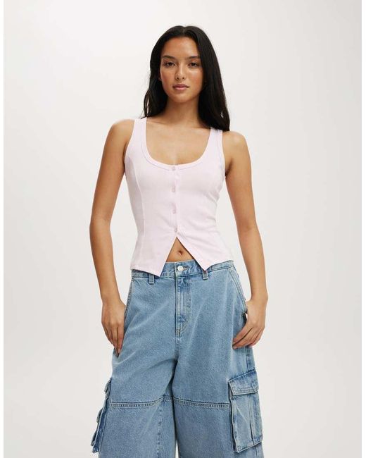 Cotton On Blue Button Through Tank