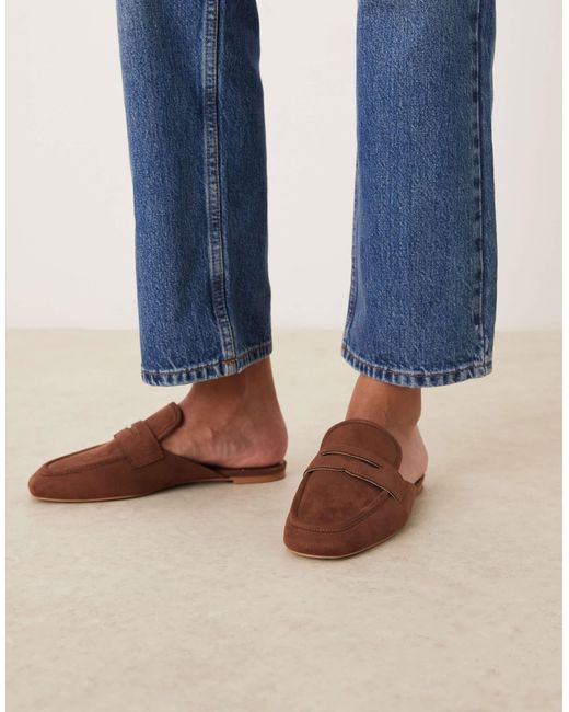 ASOS Blue Magnet Loafer Mules