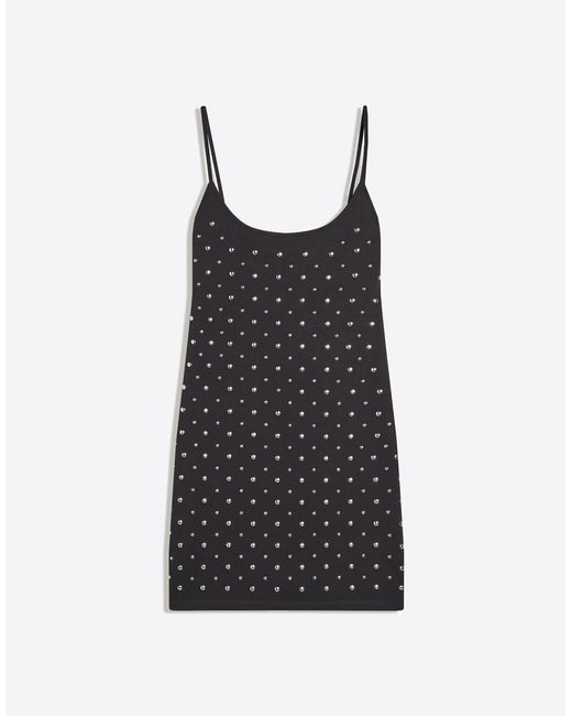 Bershka Black Mini Stud Dress